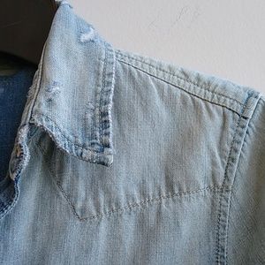 Mother All My Exs Denim Shirt Destroyed 